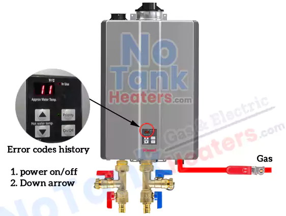 investigate the rinnai tankless water heater error codes history